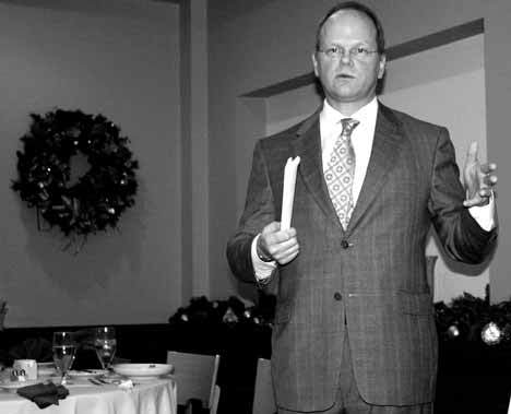 King County Prosecuting Attorney Dan Satterberg speaks at a Greater Redmond Chamber of  Commerce luncheon.