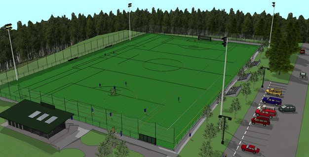 The proposed athletic field at Big Finn Hill Park would include a turf field for soccer and lacrosse