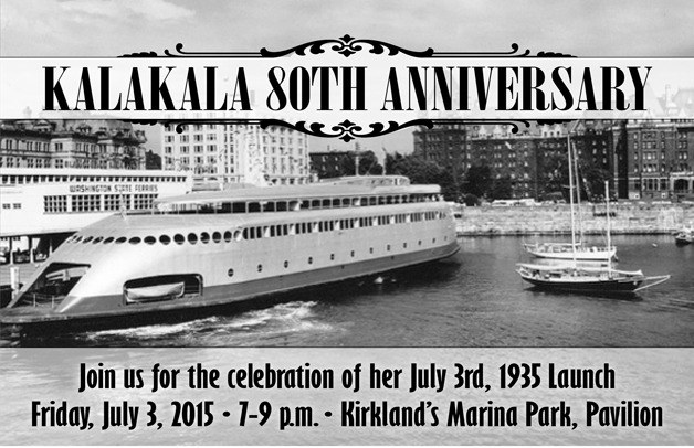 A celebration for the Kalakala's 80th anniversary will take place at Marina Park in Kirkland.