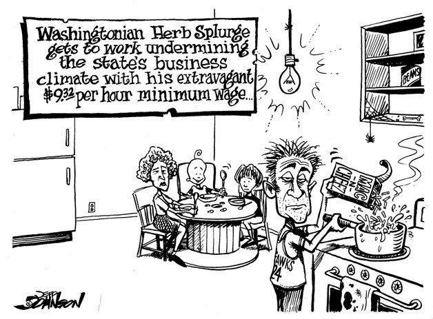 Herb Splurge and his extravagant minimum wage | Cartoon for March 1