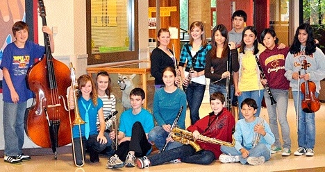 Kaimiakin music students: (From left) Chris Potter