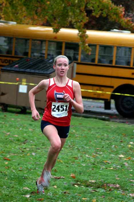 Tansey Lystad took first at the 3A District meet.