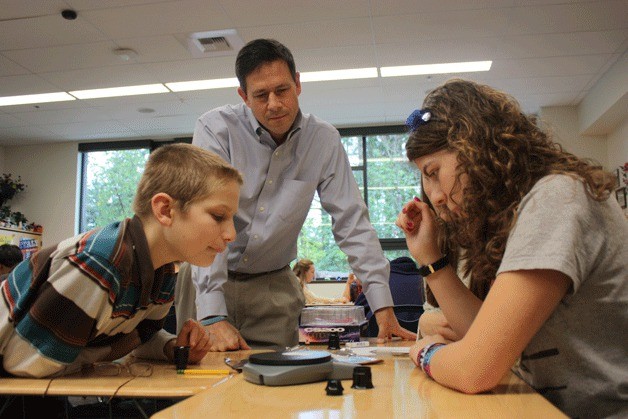 Sen. Andy Hill of the 45th Legislative District visited Stella Schola Middle School on Nov. 19.