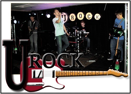 The band “Studio 6” performs during a recent URock open house at Northwest University. The new program for youth launches next week. Right to left: Drew Mattocks