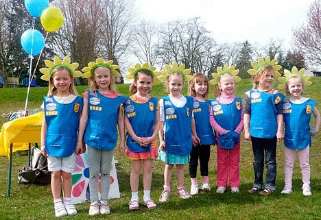 Girl Scout Troop 43022 (from left): Savannah Carr