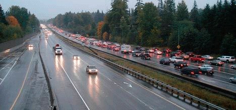 Officials discussed carpool policies for express toll lanes on Interstate 405. Tolled lanes from Bellevue to Lynnwood are expected to be finished by 2015.