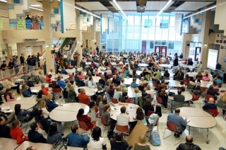 Almost 300 people filled the Eastlake High School foyer recently to contribute ideas to how the LWSD plans to cut about $8 million from its 2009/10 budget.