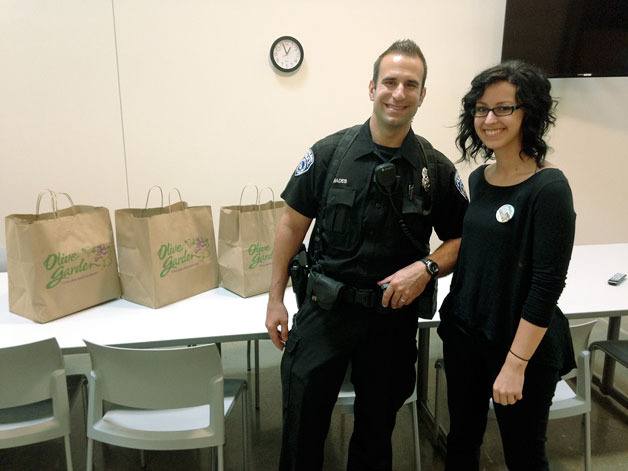 The Kirkland Olive Garden delivered lunches to the Kirkland Police Department on Labor Day.