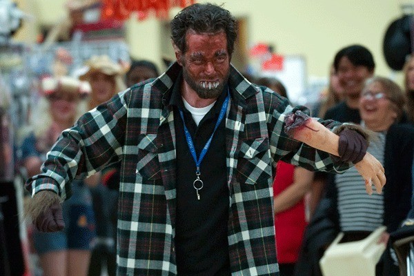 Value Village employee Damien Rommal dresses up as a werewolf for one of the Kirkland location's fashion shows. The events are planned to help customers get ideas for Halloween costumes.