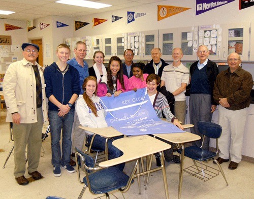 The Kirkland Kiwanis recently presented new banners to three Kirkland high schools.