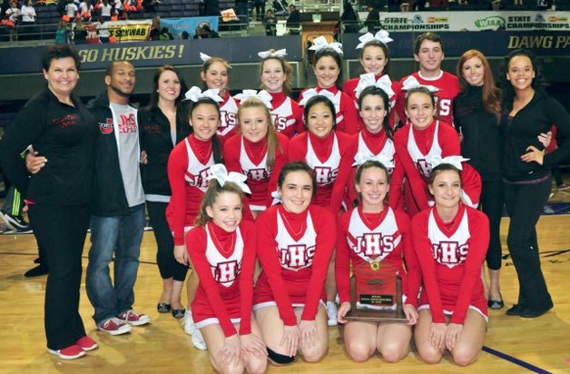 The Juanita High School cheer squad.