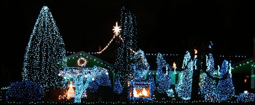 The Shipman's house has been a landmark in Kirkland for 35 years at Christmas time. The house has 30