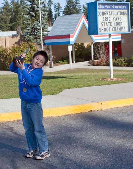 John Muir Elementary honors student Eric Yang