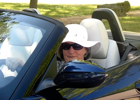 Kirkland resident Sally Hanson recently drove a variety of convertibles during the 2009 Run to the Sun event.