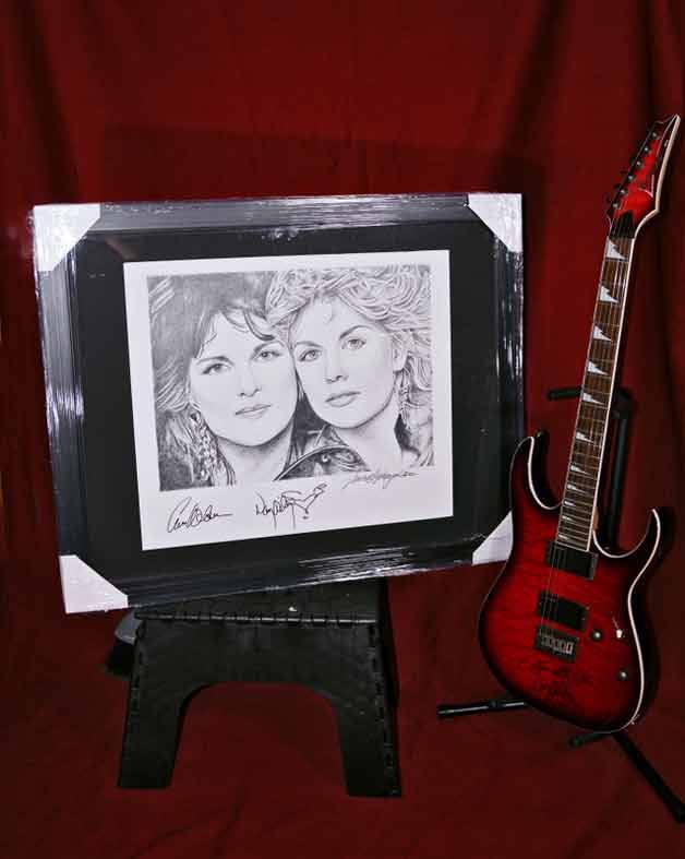 This unique artwork and an autographed guitar by Ann and Nancy Wilson of HEART are just a couple of items up for bid during the 9th annual 'FiSHing for a Cure' auction and gala on Jan. 26. The event will benefit Kirkland-based Friends of FSH Research.