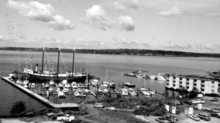 Kirkland resident Bob Ely took this photo of the Wawona while eating breakfast at George's Place in 1973 when the schooner was docked in the city.