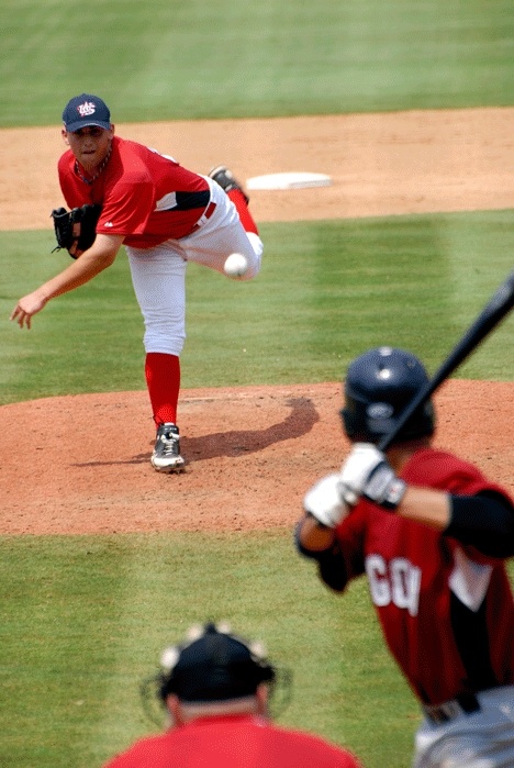 Pitcher Matt Boyd competes for team USA.