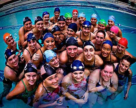 The Juanita High School girls swim team.