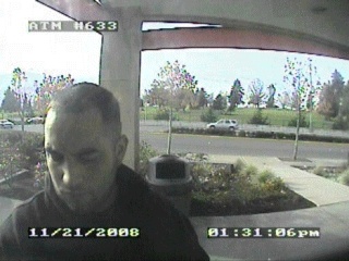 A photo of the Bank Bag suspect