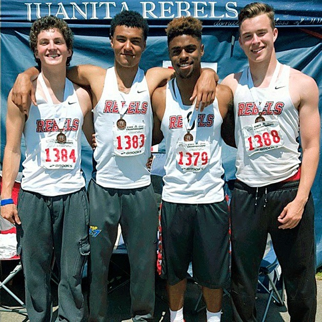 The Juanita High School 400-meter relay team of