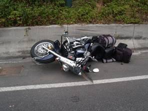 Ronald Frank's motorcycle lay on the side of 405 after a box truck struck the 65-year-old Kirkland man.