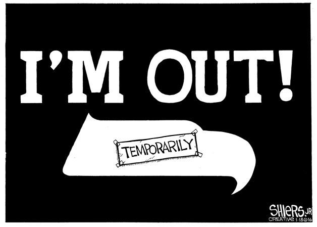 I'm out! temporarily for the Seahawks | Cartoon for Jan. 18