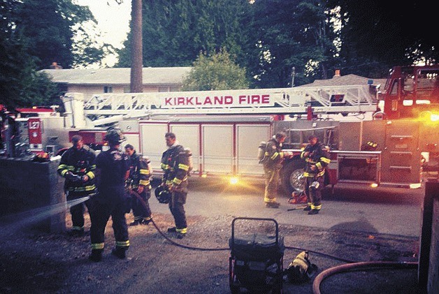 Kirkland firefighters extinguished a house fire caused by a discarded cigarette in the Finn Hill neighborhood early this morning.