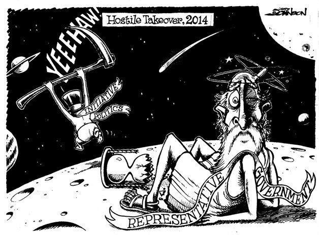 Hostile takeover 2014: Representative government | Cartoon for Dec. 28
