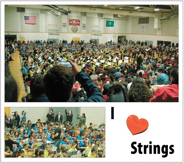 More than 500 Lake Washington School District orchestra students from elementary to high school age took part in the district’s I “Heart” Strings event