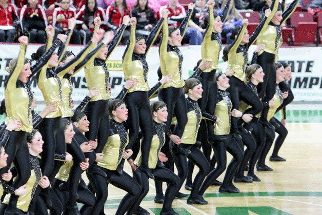 The Lake Washington High School dance team took first at state in the 1A/2A Military category during the State Dance Championships.