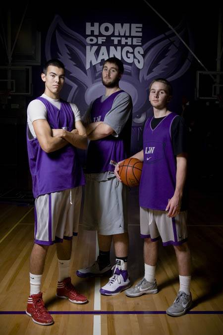 Lake Washington boys basketball captains Guy Lynott