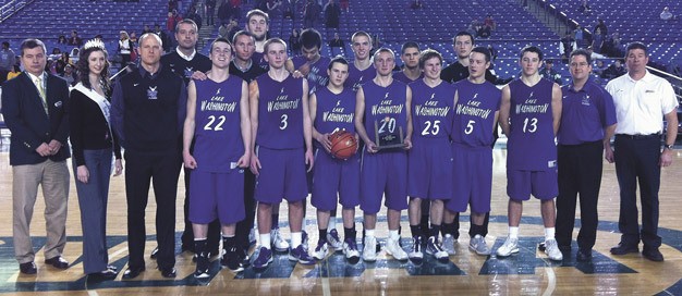 The Lake Washington boys basketball team beat O'Dea in overtime on Saturday