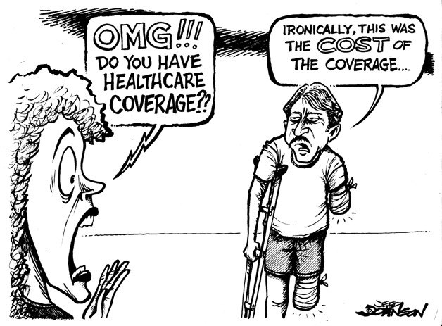 Ironically this is the cost of the coverage | Cartoon for Jan. 2