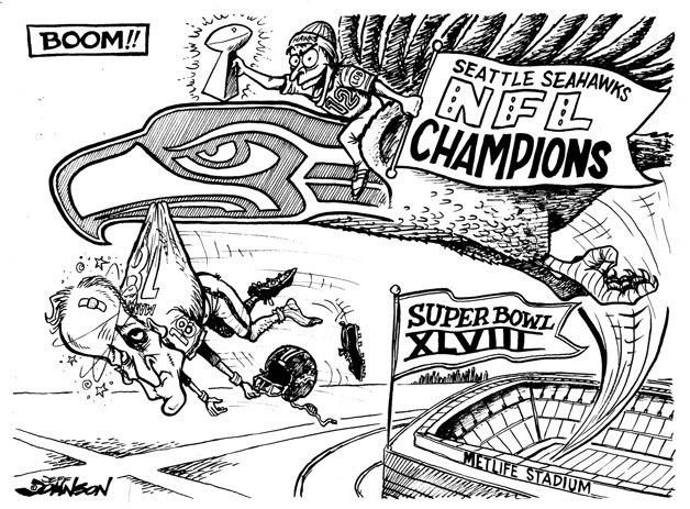 The Seattle Seahawks are Super Bowl XLVIII Champions | Cartoon for Feb. 6