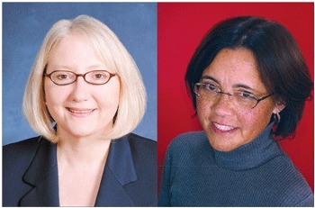 Kirkland Mayor Joan McBride (left) and Jeanne Acutanza