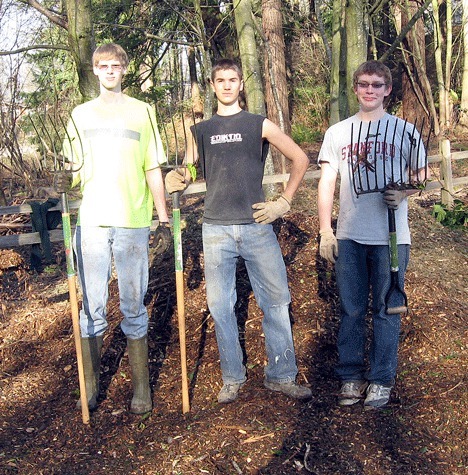 Lake Washington High School students Todd Hammersberg (left)