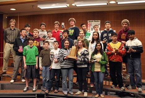 Kamiakin Junior High's maroon and gold teams showed their math prowess at the District's Junior High Math Olympiad at Juanita High School April 25.