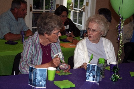 Kirkland Heritage Society members enjoy their sundaes during the annual Sundae Social event at Heritage Hall Wednesday.