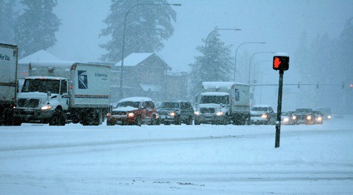 Snow can cause havoc on local roads including Bothell Highway.