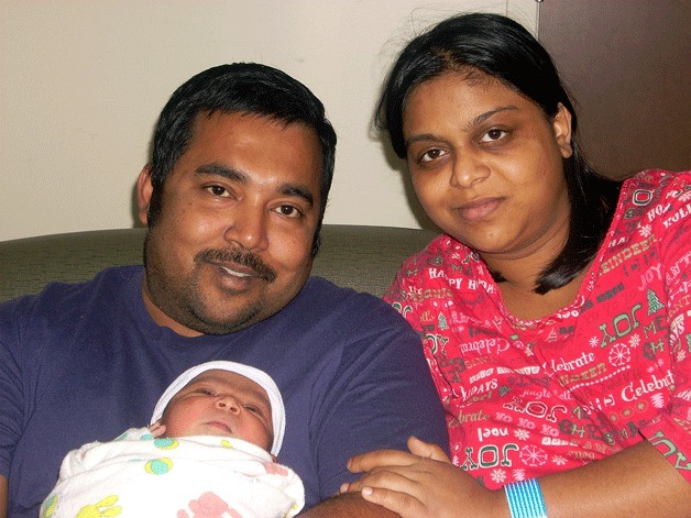 Overlake Hospital in Bellevue welcomed its first baby of 2011 on Jan. 1. Baby Sharoban Mandal was born at 1:58 a.m. to Kirkland parents Sumana Sikdar (right) and Sarbendu Mandal.