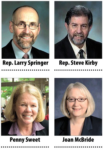 Rep. Steve Kirby (D-Tacoma) sponsored HB 1812 and Rep. Larry Springer (D-Kirkland) testified in favor of the legislation. Deputy Mayor Penny Sweet is married to Springer. Joan McBride is the Mayor of Kirkland.