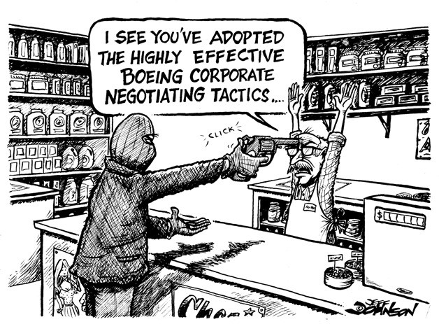 Boeing corporate negotiating tactics | Cartoon for Jan. 9