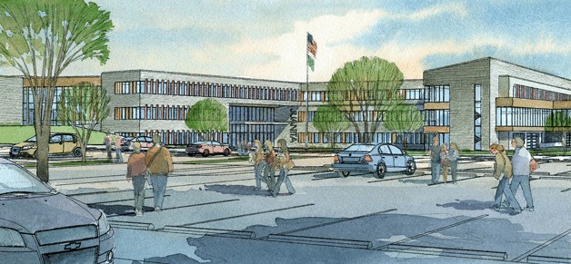This artist’s rendering shows what the new Juanita High School
