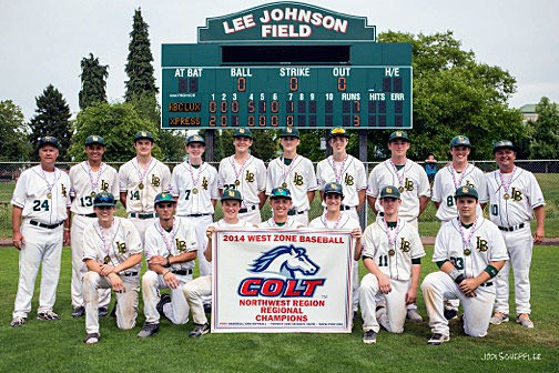 The Kirkland Lux baseball team: Top row from left