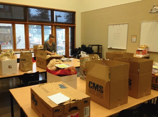 The Rotary Club of Kirkland and other volunteers recently sponsored 64 boxes of food that were given to families of John Muir Elementary students before Thanksgiving. John Muir is a Title I school.