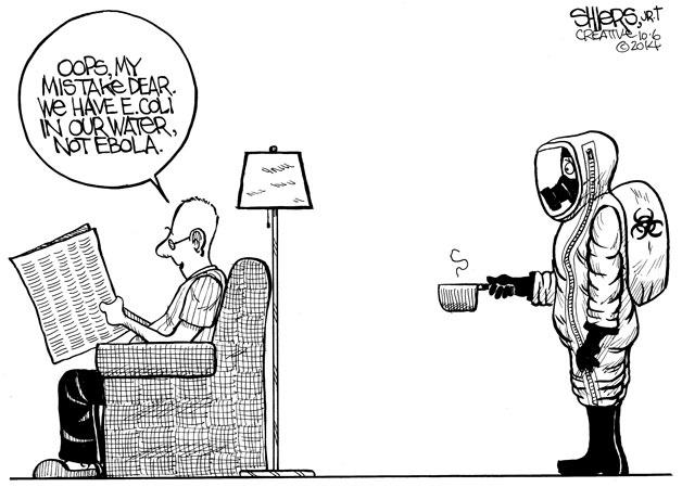 We have E.Coli not Ebola in our water | Cartoon for Oct. 6