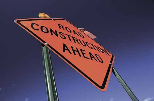 Road construction alert