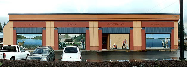 The Northshore Utility District offices in Kenmore display murals by an artist