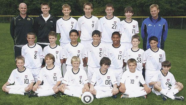 The Lightning FC soccer team recently won their district championships. The players are from Kirkland's Finn Hill Junior High.