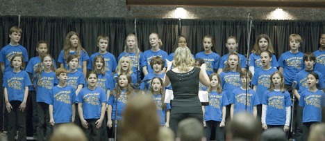 The Lakeview Choir performs during the 'Showcase for Haiti' benefit concert on Feb. 21 at the Meydenbauer Center in Bellevue.